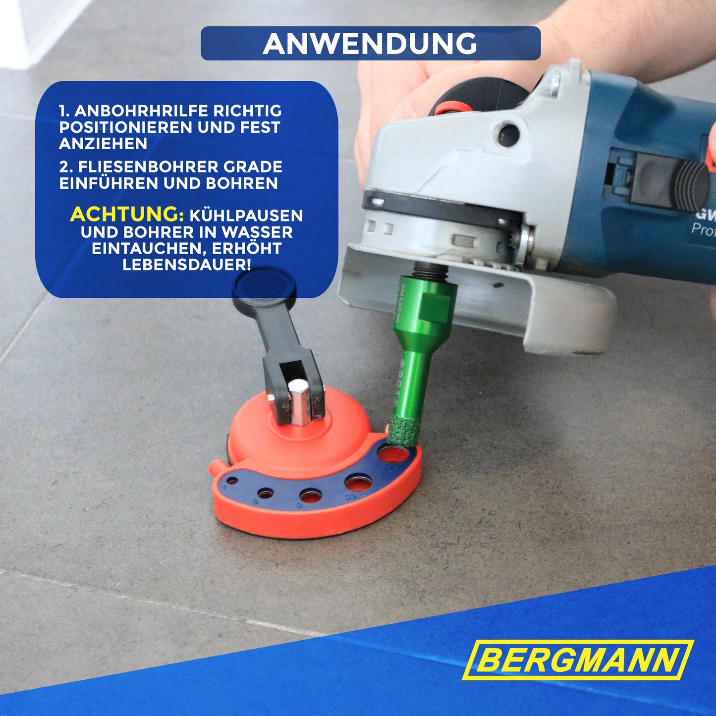 Diamant tegelborenset 6-delig. M14 opnameformaten 2x6/2x8/10/12