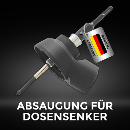 dosensenker absagung, dosenbohrer absaugung, absaugung für dosensenker