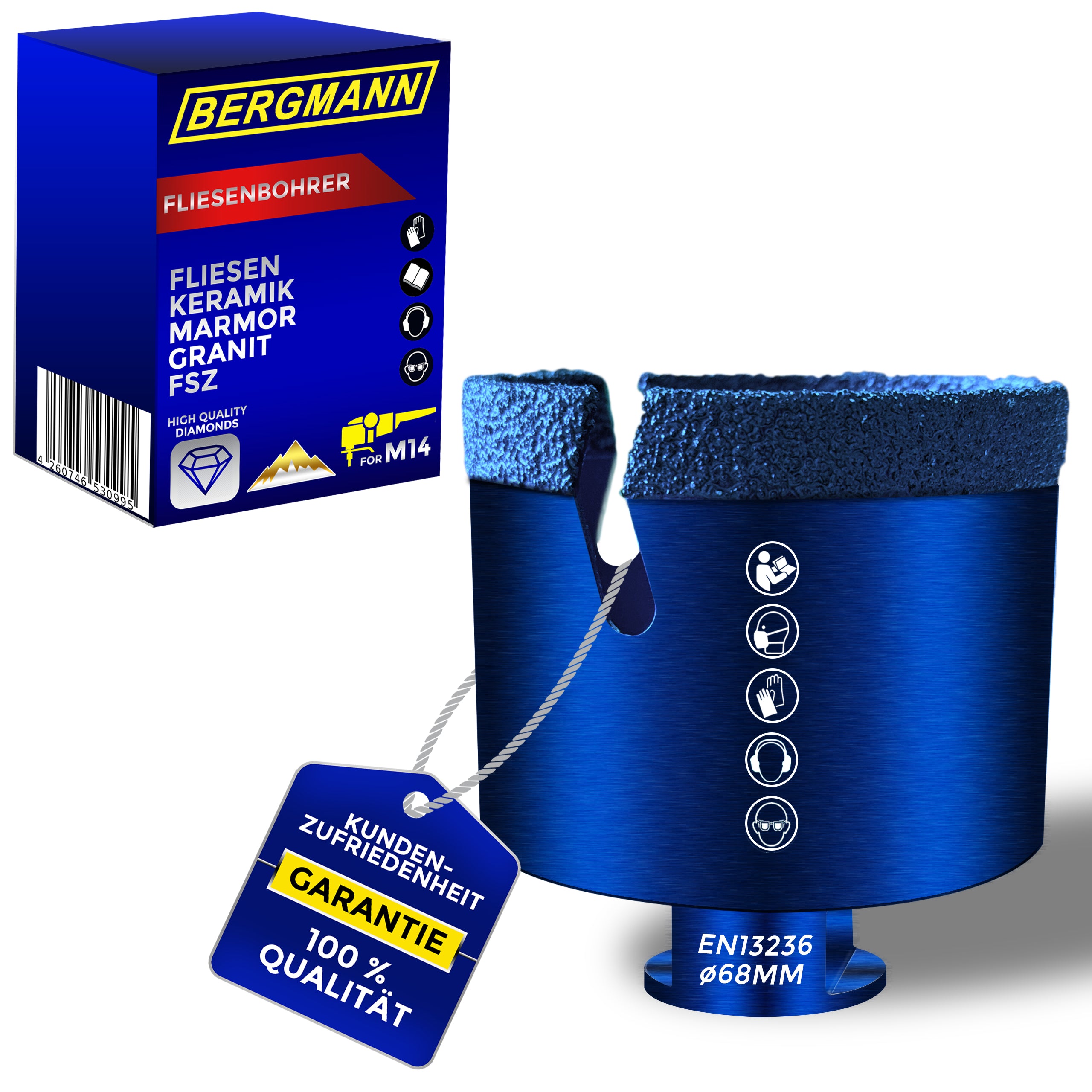 HIGHDRIL Diamant-Kernbohrer – 10-35 Mm, M14 Gewinde, Für Fliesen, Marmor & Granit
