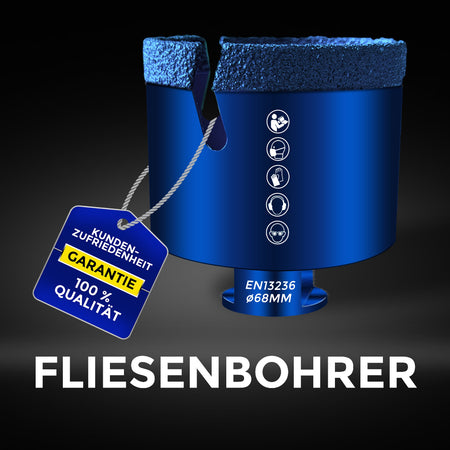 fliesenbohrer 68mm, fliesen bohren, diamantbohrer 68mm