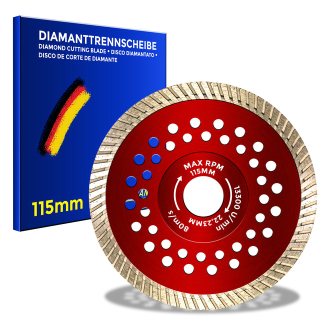 Diamanttrennscheibe 115mm für Stahlbeton | Trennscheibe für Stahlbeton, Diamantscheibe Stahlbeton