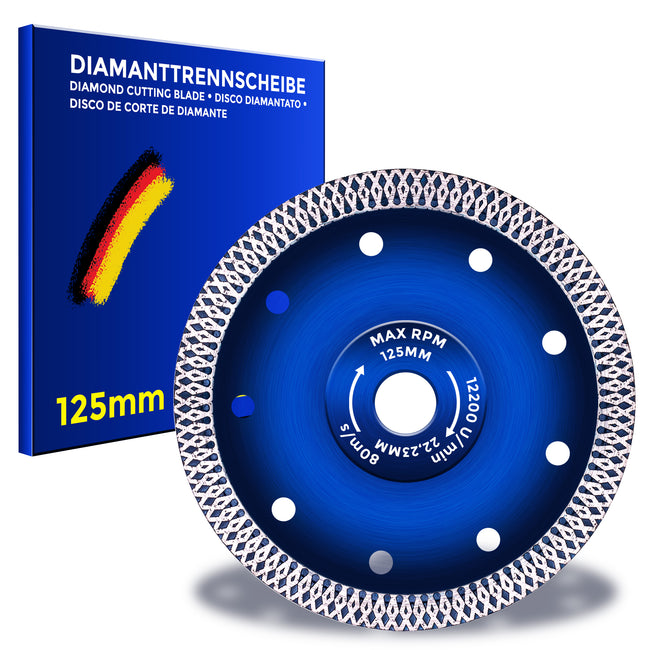 diamanttrennscheibe fliesen, diamantscheibe 125mm für fliesen, trennscheibe feinsteinzeug
