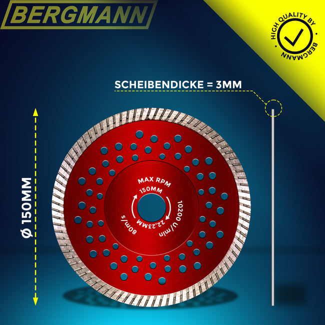 Diamanttrennscheibe 150mm Stahlbeton | Trennscheibe für Stahlbeton, Diamantscheibe Stahlbeton