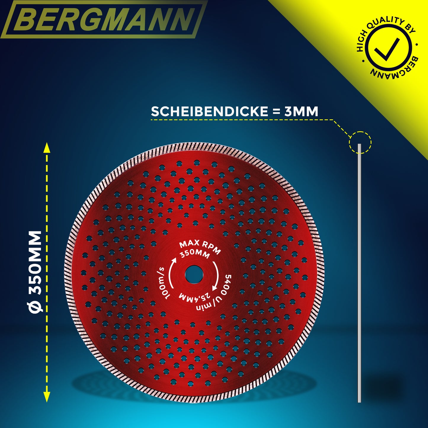 Diamanttrennscheibe 350mm/25,4mm für Stahlbeton | Trennscheibe für Stahlbeton, Diamantscheibe Stahlbeton