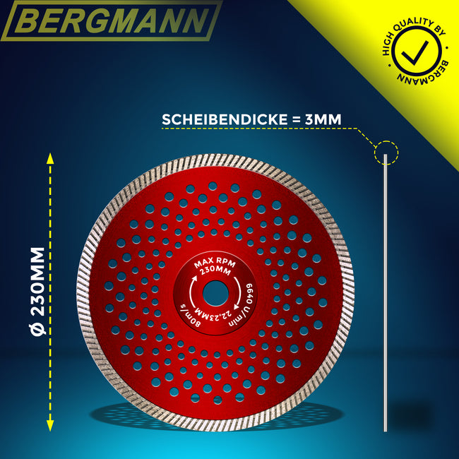 Diamanttrennscheibe 230mm für Stahlbeton | Trennscheibe für Stahlbeton, Diamantscheibe Stahlbeton